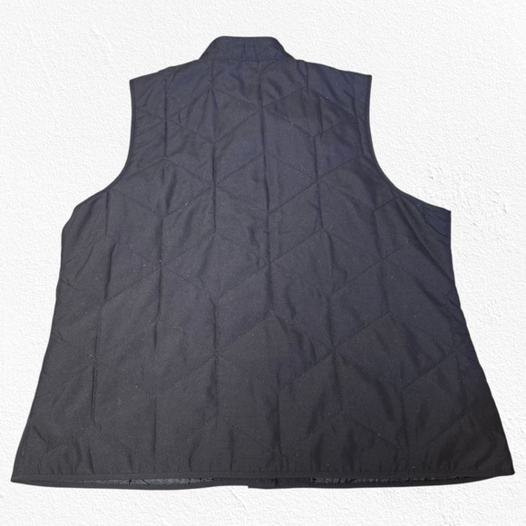 Christopher and Banks Black Quilted Lightweight Snap Button Down Vest Size XL - Picture 10 of 10